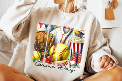 Softball Brushstroke PNG, Softball Coquette PNG, Game Day Product Image 2
