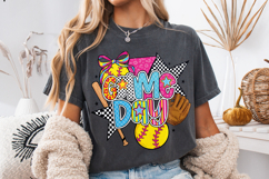 Game Day Softball, Preppy Softball PNG, Softball Mama PNG Product Image 3
