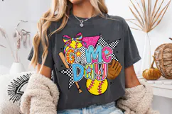 Game Day Softball, Preppy Softball PNG, Softball Mama PNG Product Image 3