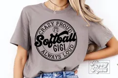 Crazy Proud Always Loud Softball Gigi SVG PNG Product Image 2