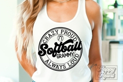 Crazy Proud Always Loud Softball Grammy SVG PNG Product Image 5