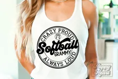 Crazy Proud Always Loud Softball Grammy SVG PNG Product Image 5