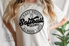 Crazy Proud Always Loud Softball Grammy SVG PNG Product Image 2