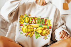 Softball Retro Coquette PNG Sublimation, Softball Mama PNG Product Image 4