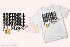 Retro Varsity Mom PNG, Softball Mama SVG T-shirt Design Product Image 2
