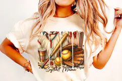 Softball Brushstroke PNG, Softball Mama PNG, Game Day PNG Product Image 2