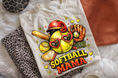 Retro Softball Mama PNG, Softball Game Day Sublimation Product Image 3