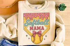 Softball Ice Cream Drip PNG, Softball Mama PNG, Game Day PNG Product Image 4