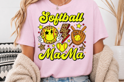 Softball Mama PNG, Retro Softball Mom Sublimation Product Image 3