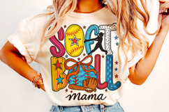 Softball Mama PNG, Preppy Softball PNG, Softball Coquette Product Image 2