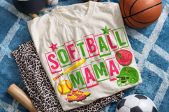 Retro Softball Mama PNG, Softball Game Day Sublimation Product Image 2