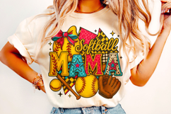 Softball Mama PNG, Retro Softball PNG, Softball Coquette PNG Product Image 2