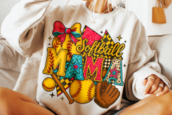 Softball Mama PNG, Retro Softball PNG, Softball Coquette PNG Product Image 3