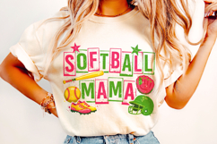Retro Softball Mama PNG, Softball Game Day Sublimation Product Image 3