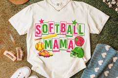 Retro Softball Mama PNG, Softball Game Day Sublimation Product Image 5