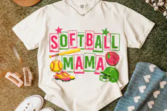 Retro Softball Mama PNG, Softball Game Day Sublimation Product Image 5