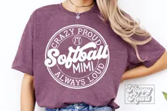 Crazy Proud Always Loud Softball Mimi SVG PNG Product Image 4