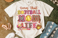 Living That Softball Mom Life PNG, Softball Game Day PNG Product Image 5