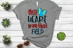 my heart is on that field softball mom sublimation design