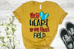 my heart is on that field softball mom sublimation design