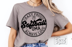 Crazy Proud Always Loud Softball Oma SVG PNG Product Image 2