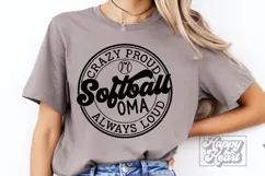Crazy Proud Always Loud Softball Oma SVG PNG Product Image 2