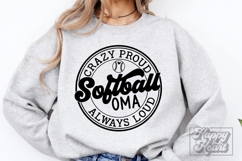 Crazy Proud Always Loud Softball Oma SVG PNG Product Image 4
