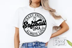 Crazy Proud Always Loud Softball Oma SVG PNG Product Image 3