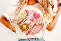 Softball Patchwork PNG, Softball Mama PNG, Softball Clipart Product Image 3