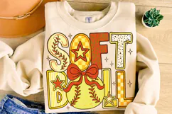 Retro Softball PNG, Softball Mama PNG, Game Day Softball PNG Product Image 1
