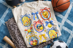 Softball Coquette Bow PNG, Softball Game Day PNG, Sports PNG Product Image 1