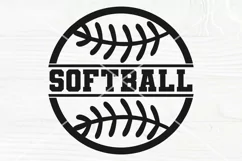 Softball SVG Cut File, Sports Team Svg, T Shirt Design Product Image 2
