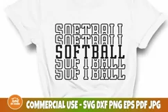 Softball SVG Cut File, Sports Team Svg, T Shirt Design Product Image 2