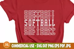 Softball SVG Cut File, Sports Team Svg, T Shirt Design Product Image 3