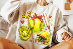 Softball PNG, Coquettee Bow Softball PNG, Softball Mom PNG Product Image 3