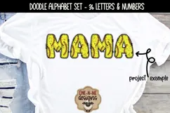 Grunge Softball Doodle Alphabet & Numbers | PNG Files Product Image 4
