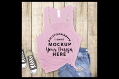 Bella Canvas 8800 tank-top mock-up SOFT PINK Product Image 1