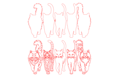 Soho Cat Laser Cut Wall Decor SVG Product Image 3