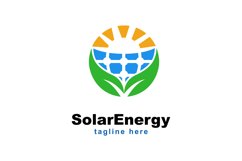 solar green energy logo design vector illustration Product Image 1