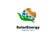 solar green energy logo design vector illustration Product Image 1
