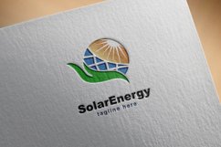 solar green energy logo design vector illustration Product Image 2