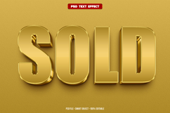 Sold 3D editable text effect Product Image 1