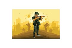 Soldier Character Graphics Vector Illustration Product Image 1