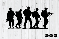 Soldiers SVG, US Soldier Silhouette SVG, American Soldier Product Image 1