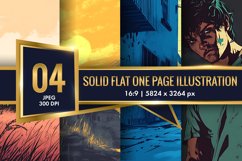 Solid Flat Colour Tone One Page Illustration Digital Paper Product Image 1