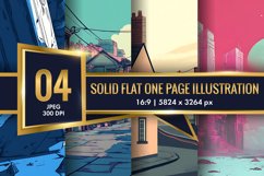 Solid Flat Colour Tone One Page Illustration Digital Paper Product Image 1
