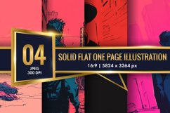 Solid Flat Colour Tone One Page Illustration Digital Paper Product Image 1