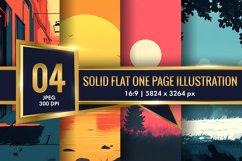 Solid Flat Colour Tone One Page Illustration Digital Paper Product Image 1