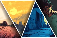 Solid Flat Colour Tone One Page Illustration Digital Paper Product Image 3