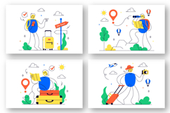 10 Solo Travel Vector Illustration Product Image 2